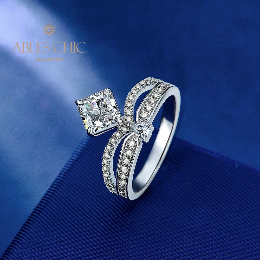 Bague de fiançailles couronne élégante R1524