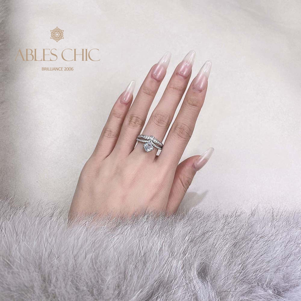 Bague de fiançailles couronne élégante R1524