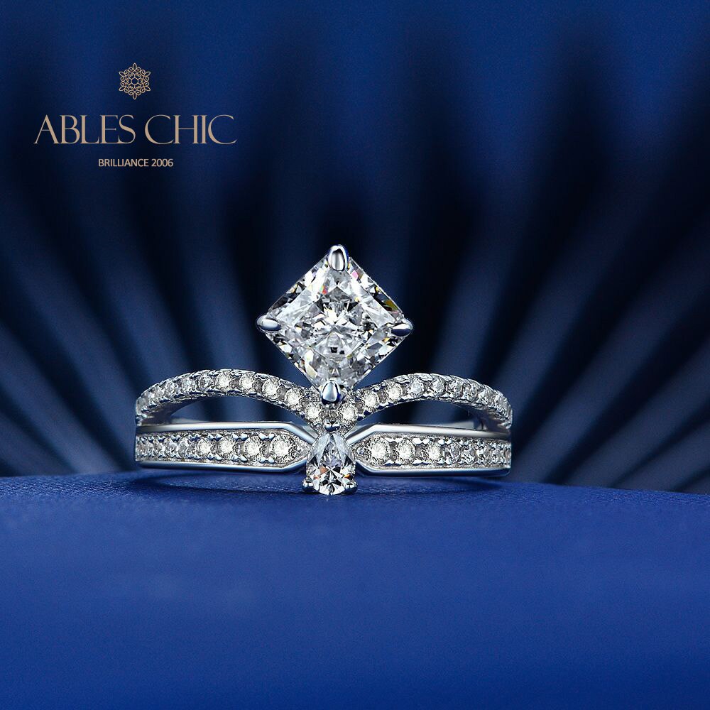 Bague de fiançailles couronne élégante R1524