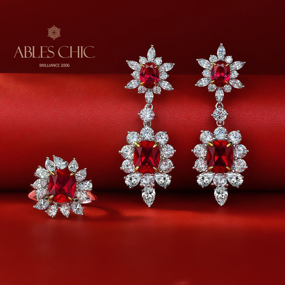 Bague Fleur Rubis R1528