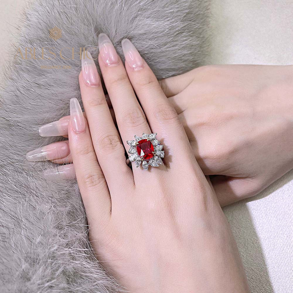 Bague Fleur Rubis R1528