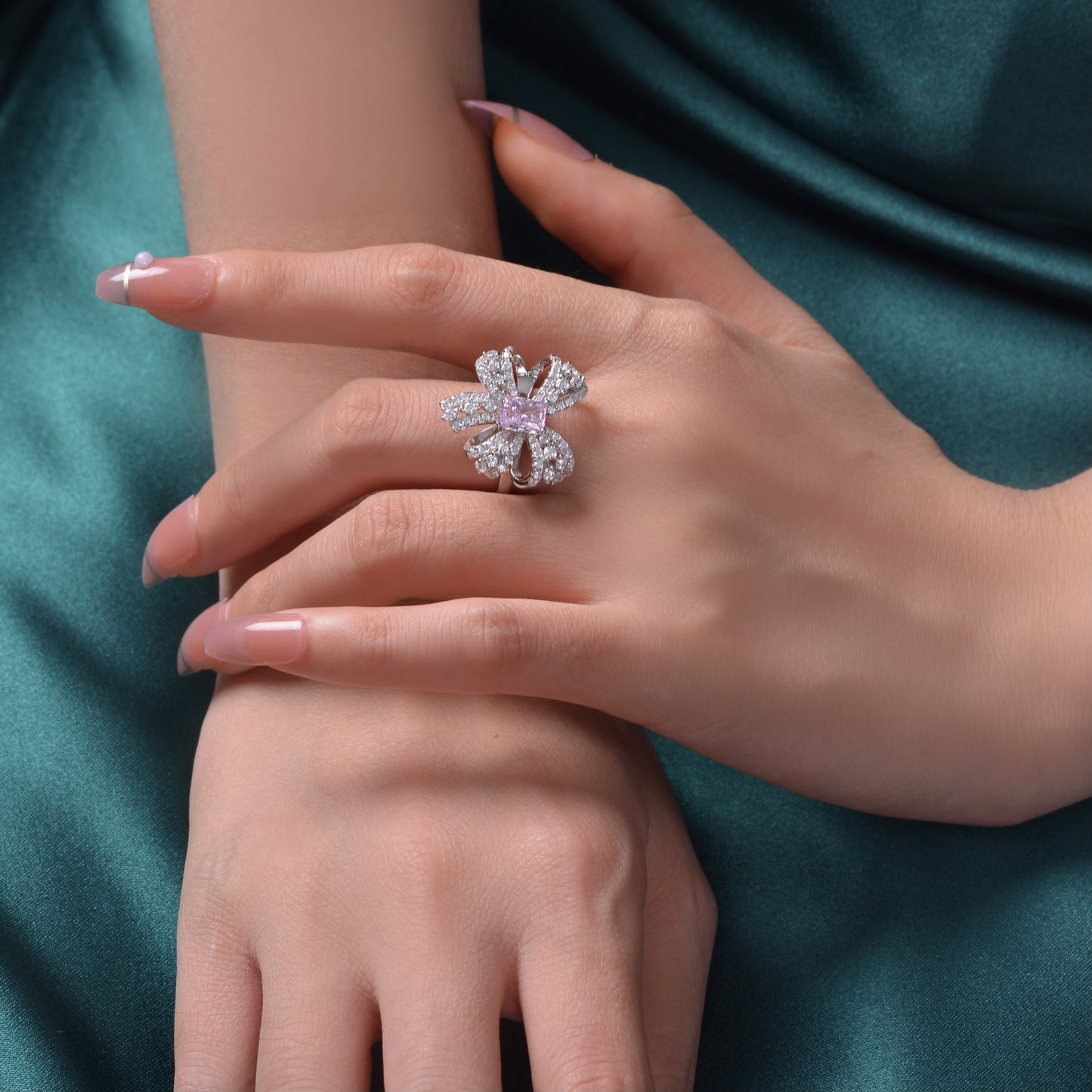 Bague cocktail papillon tourmaline R1262
