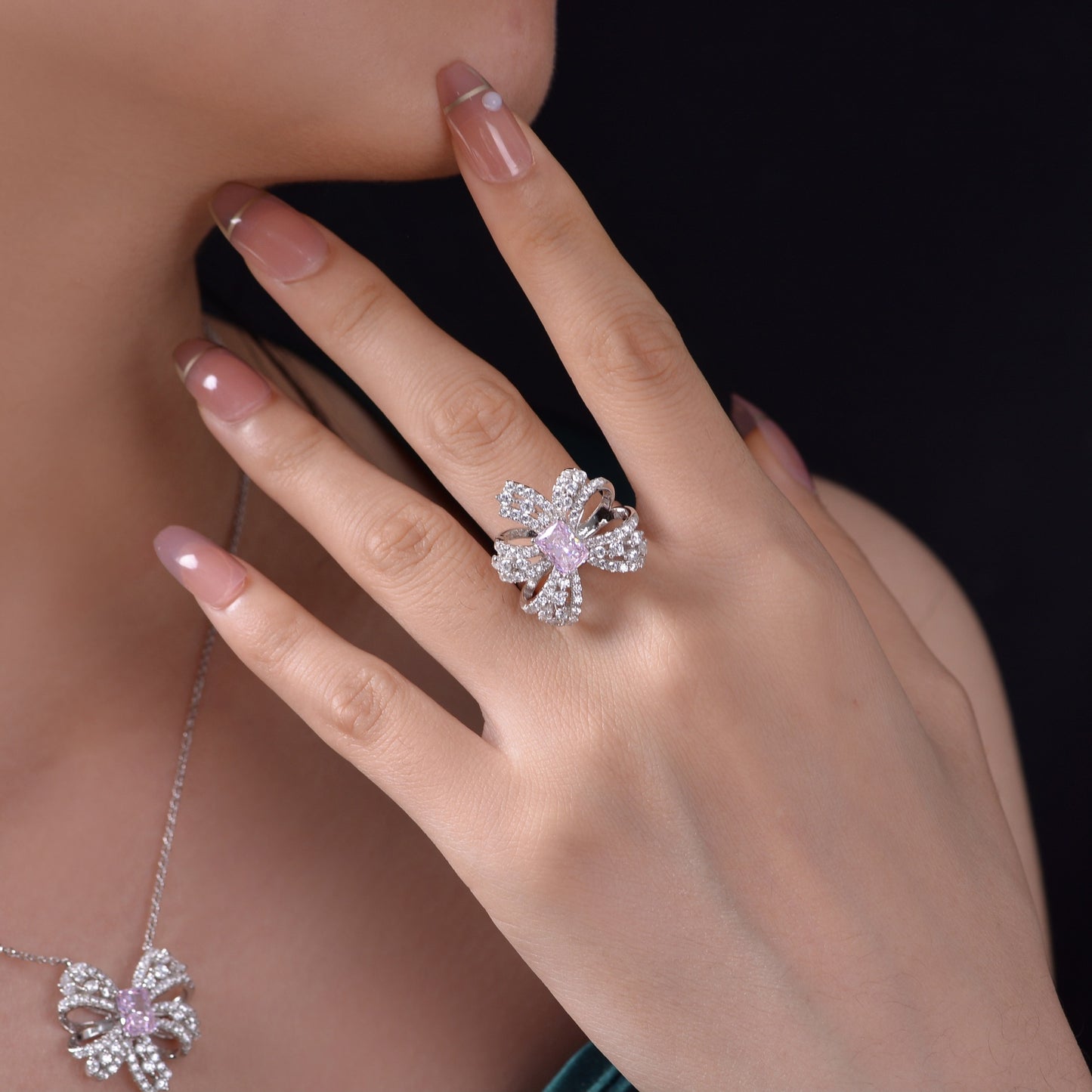 Bague cocktail papillon tourmaline R1262