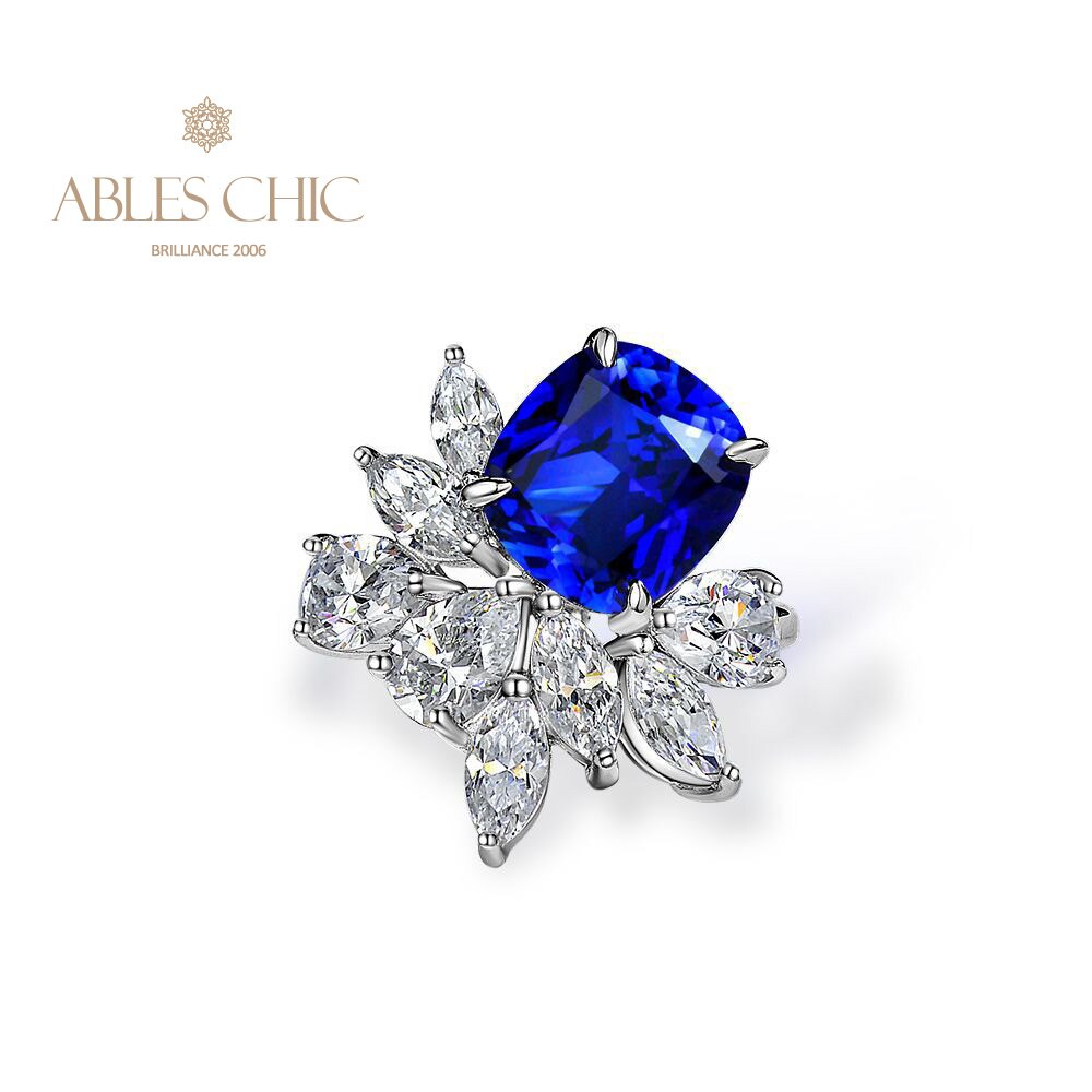 Bague en grappe florale rubis R1527