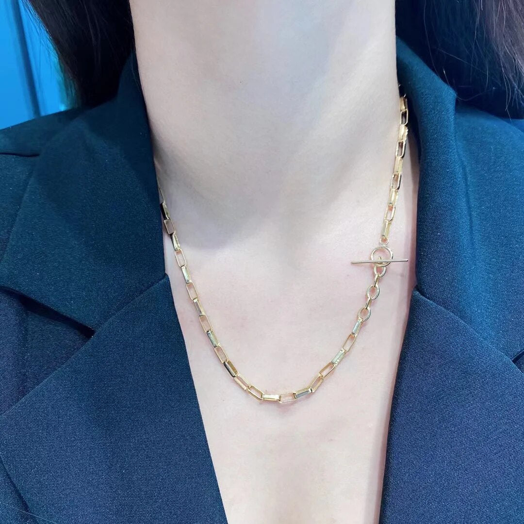 Collier à chaîne allongée épaisse