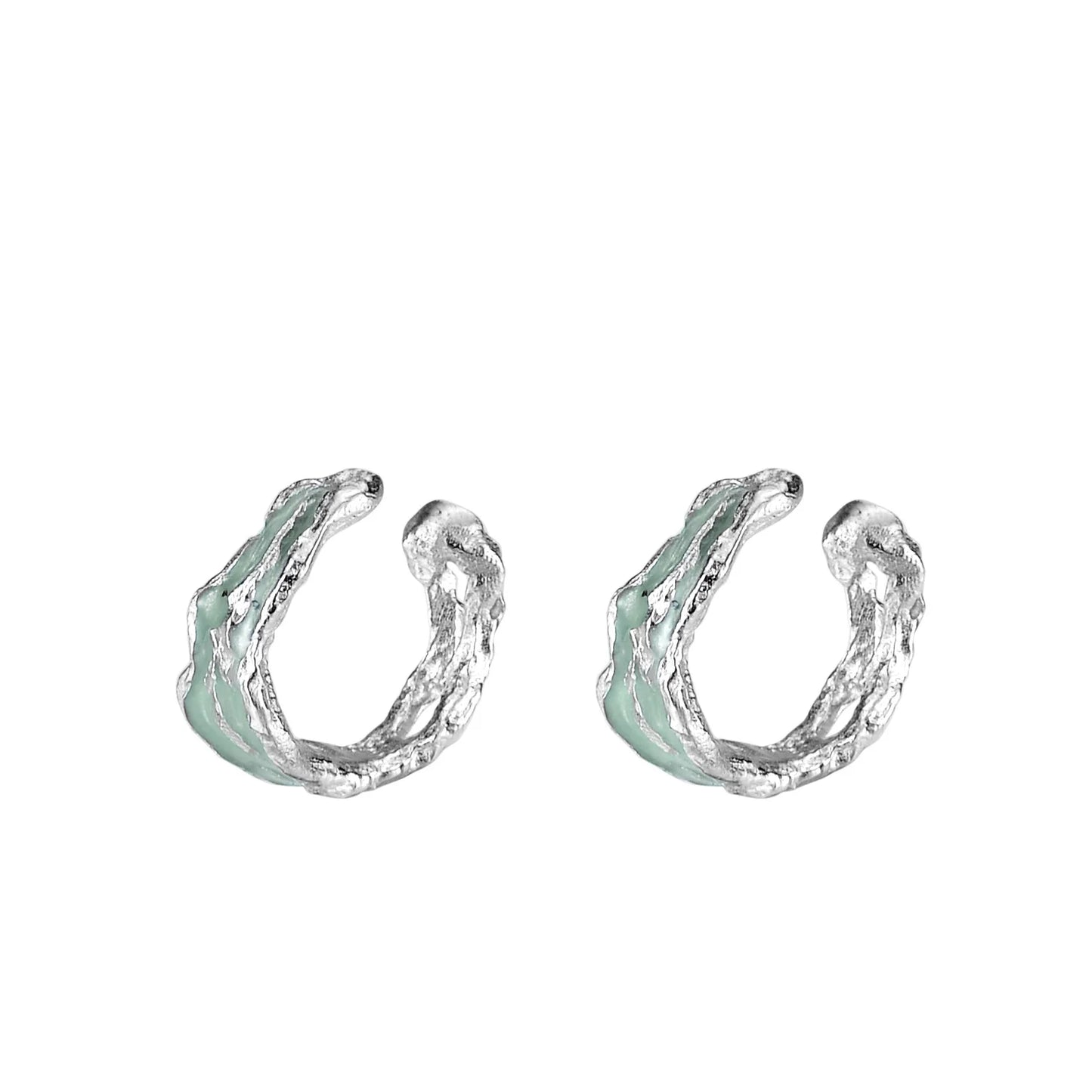 Clou d'oreille à élément corrodé en émail E1162, 1 pièce