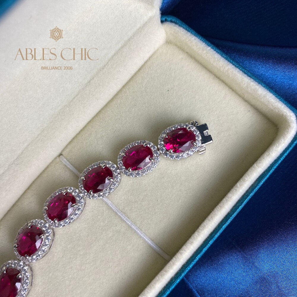 Bracelet Floral Rubis B0606