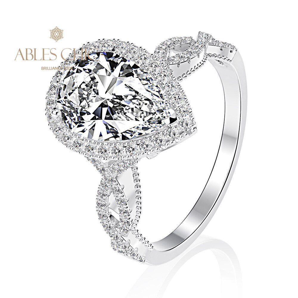 Bague de fiançailles halo 7CT R0936