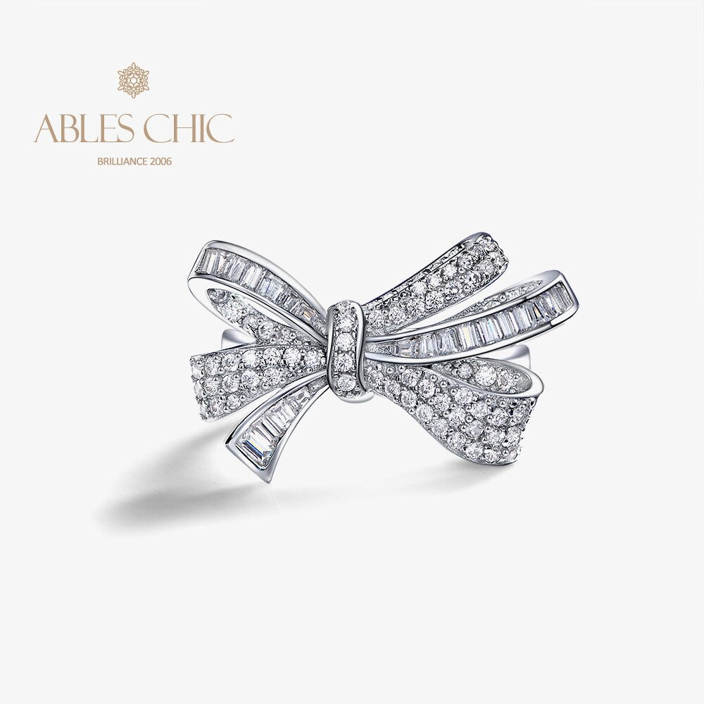 Bague cocktail nœuds papillon diamants R1090