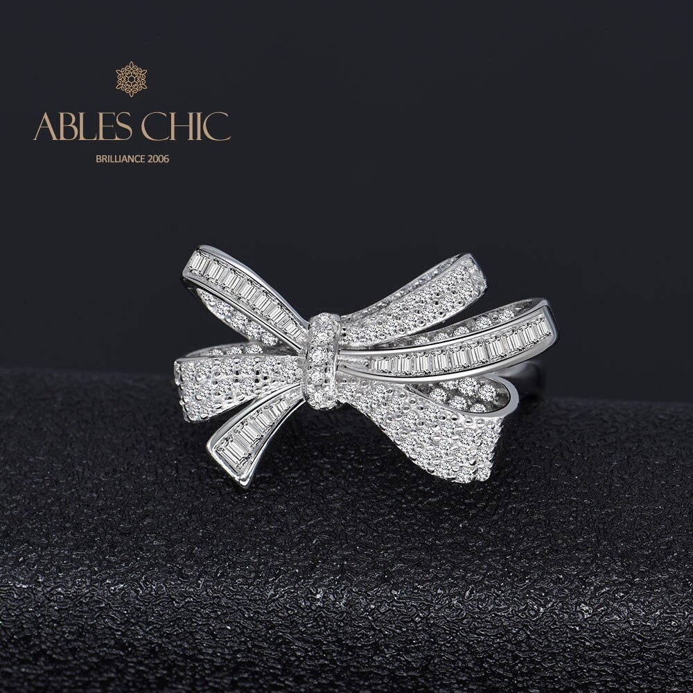 Bague cocktail nœuds papillon diamants R1090