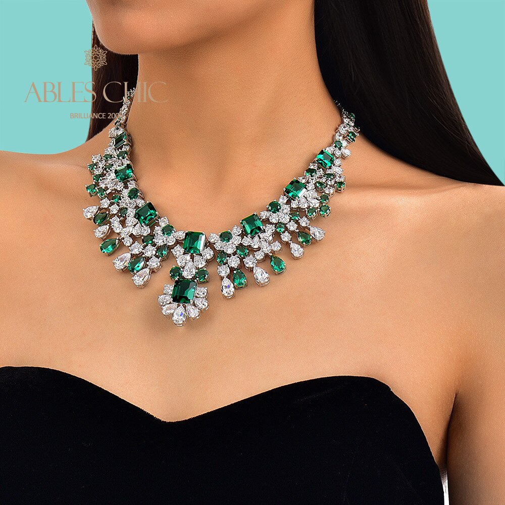 Collier de mariées émeraude Chanderlier P0633