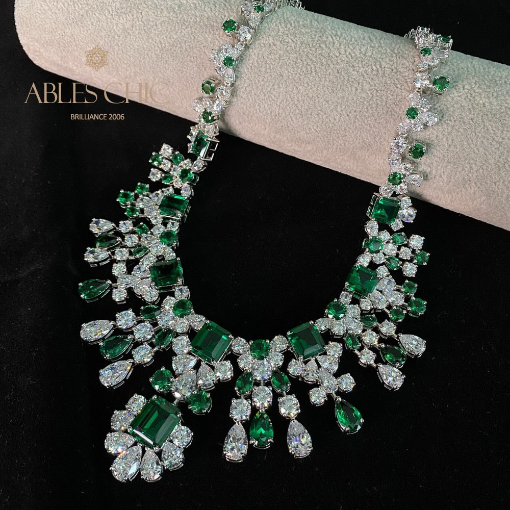 Collier de mariées émeraude Chanderlier P0633