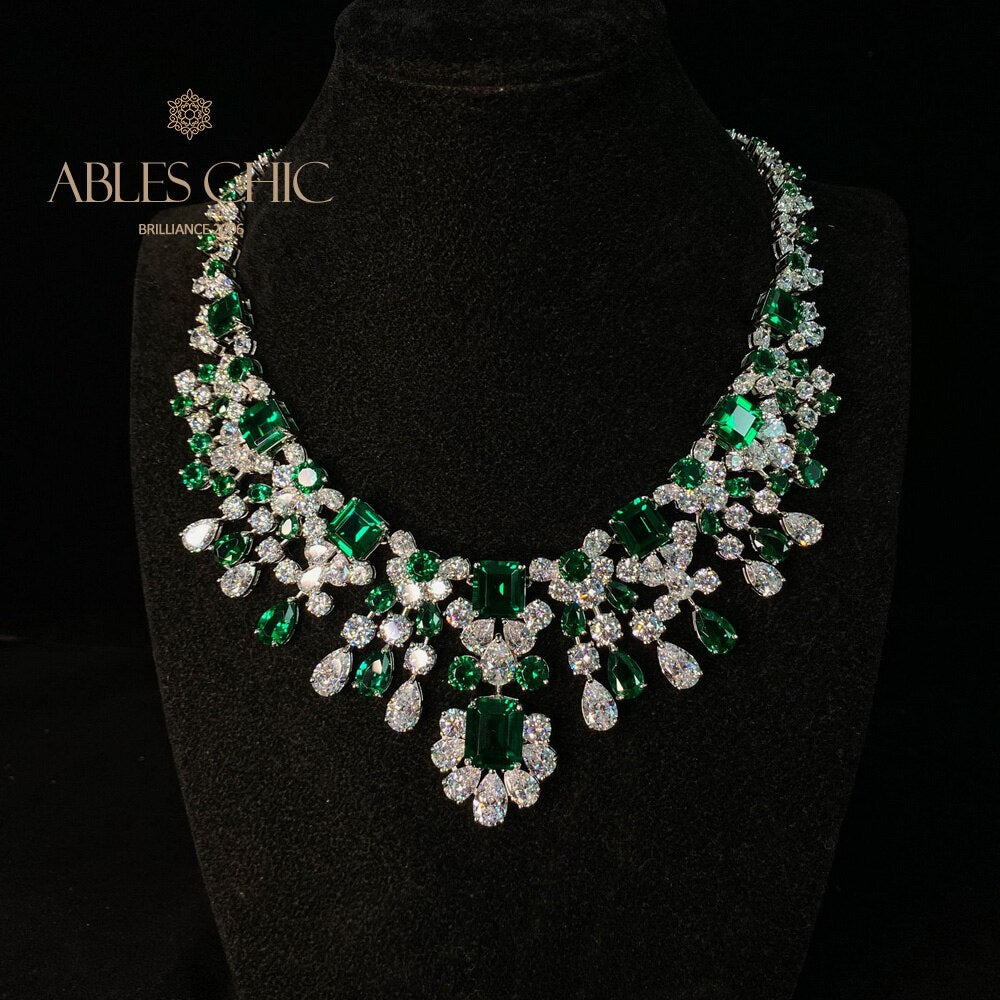 Collier de mariées émeraude Chanderlier P0633