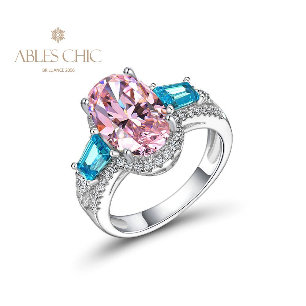 Bague de fiançailles solitaire à quartz R0306