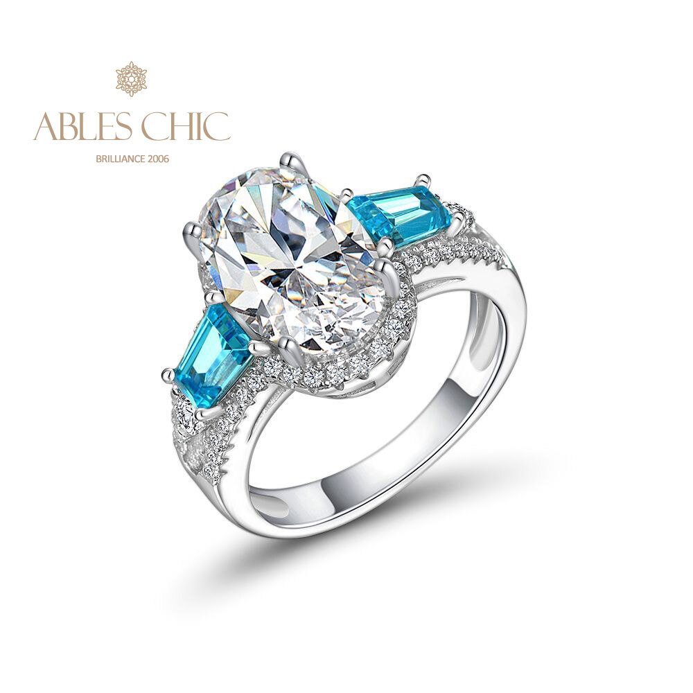 Bague de fiançailles solitaire à quartz R0306