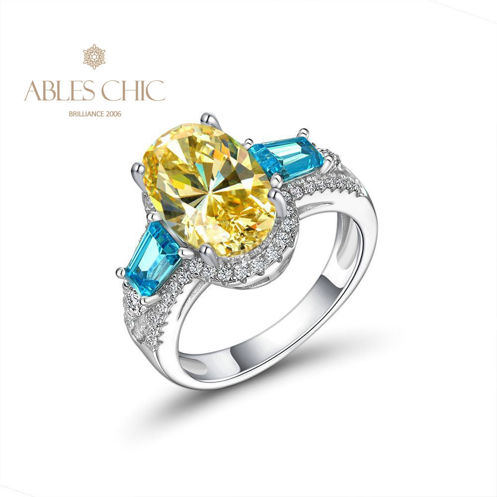Bague de fiançailles solitaire à quartz R0306