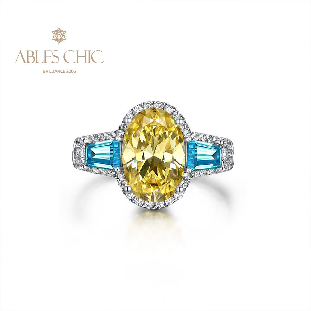 Bague de fiançailles solitaire à quartz R0306