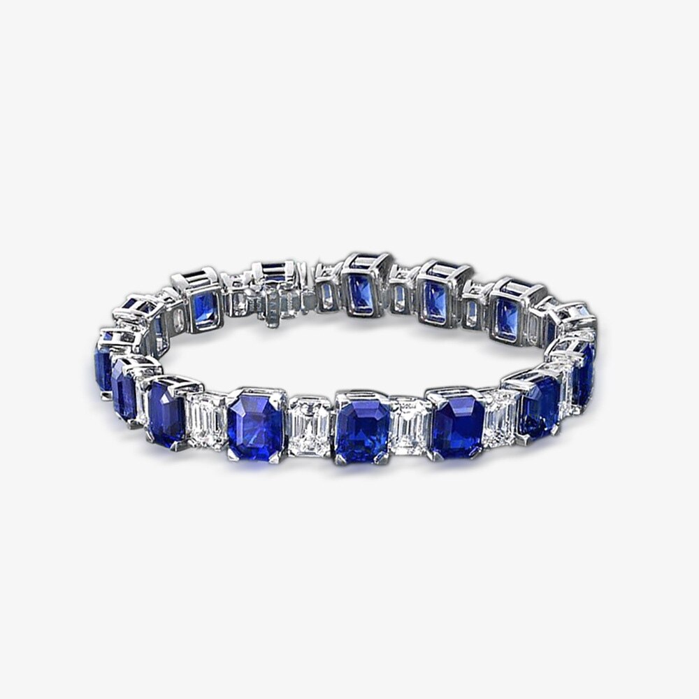 Bracelet de mariées saphir B0628