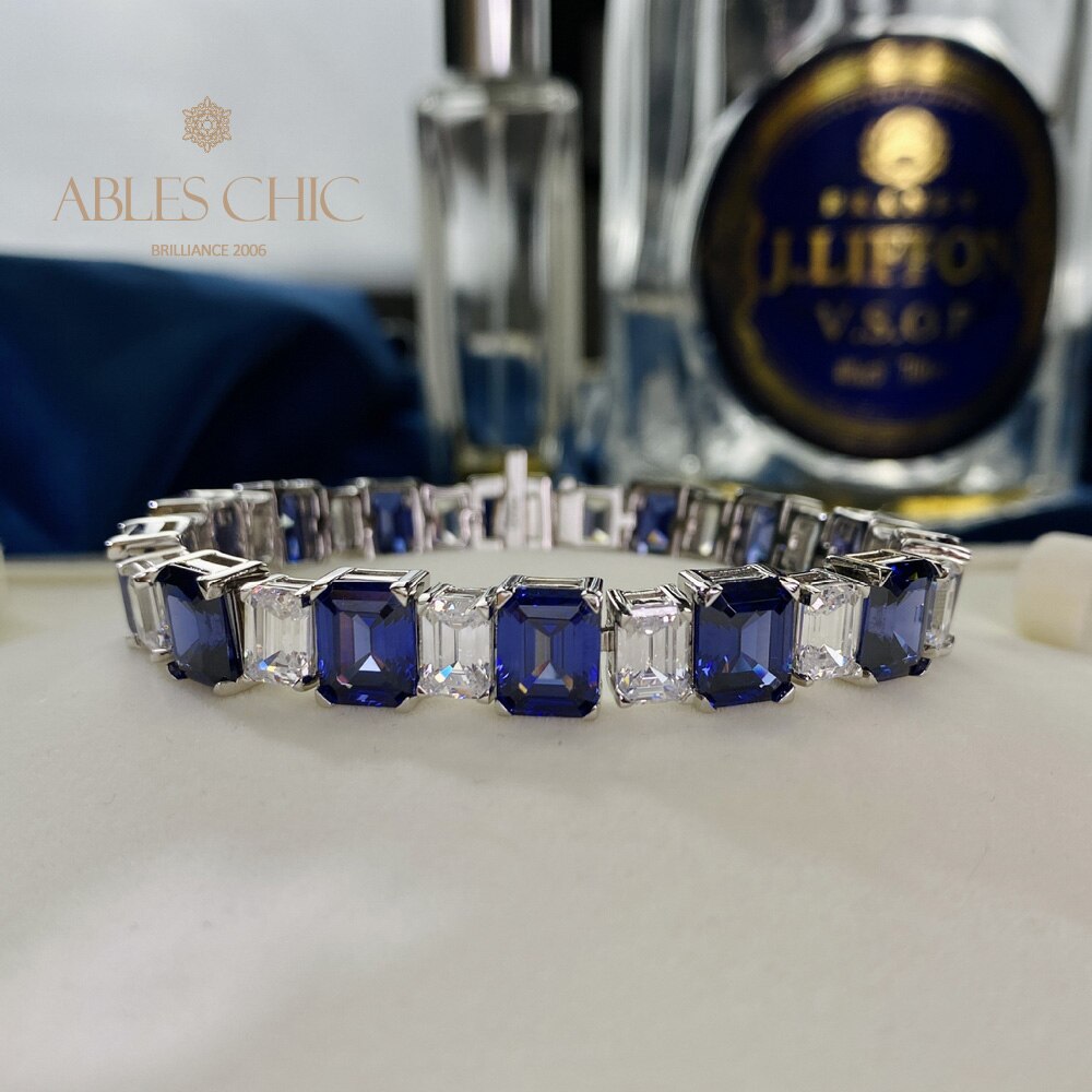 Bracelet de mariées saphir B0628