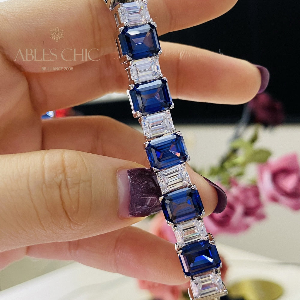Bracelet de mariées saphir B0628