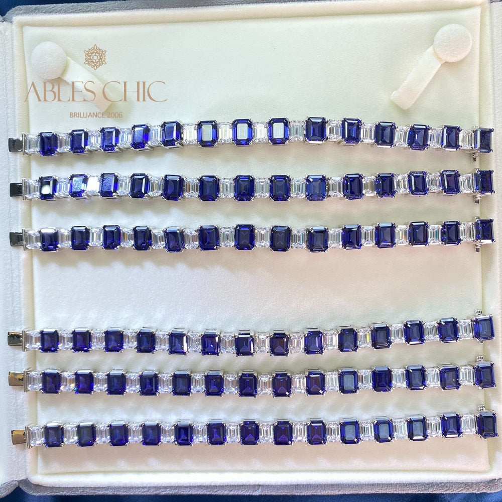 Bracelet de mariées saphir B0628