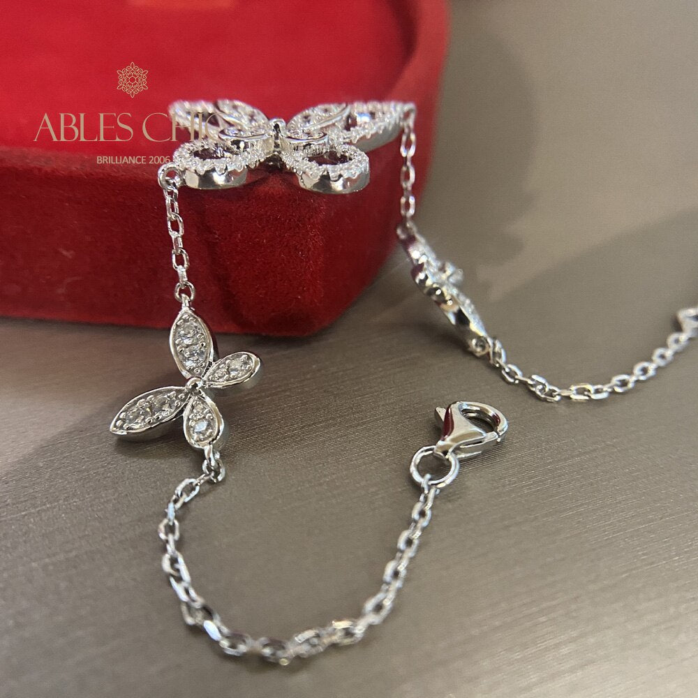 Bracelet glacé papillon pavé B0486