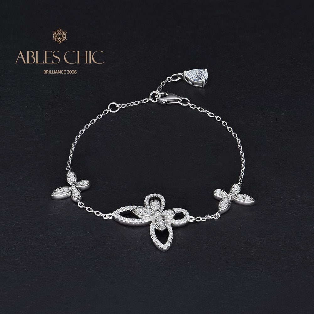 Bracelet glacé papillon pavé B0486