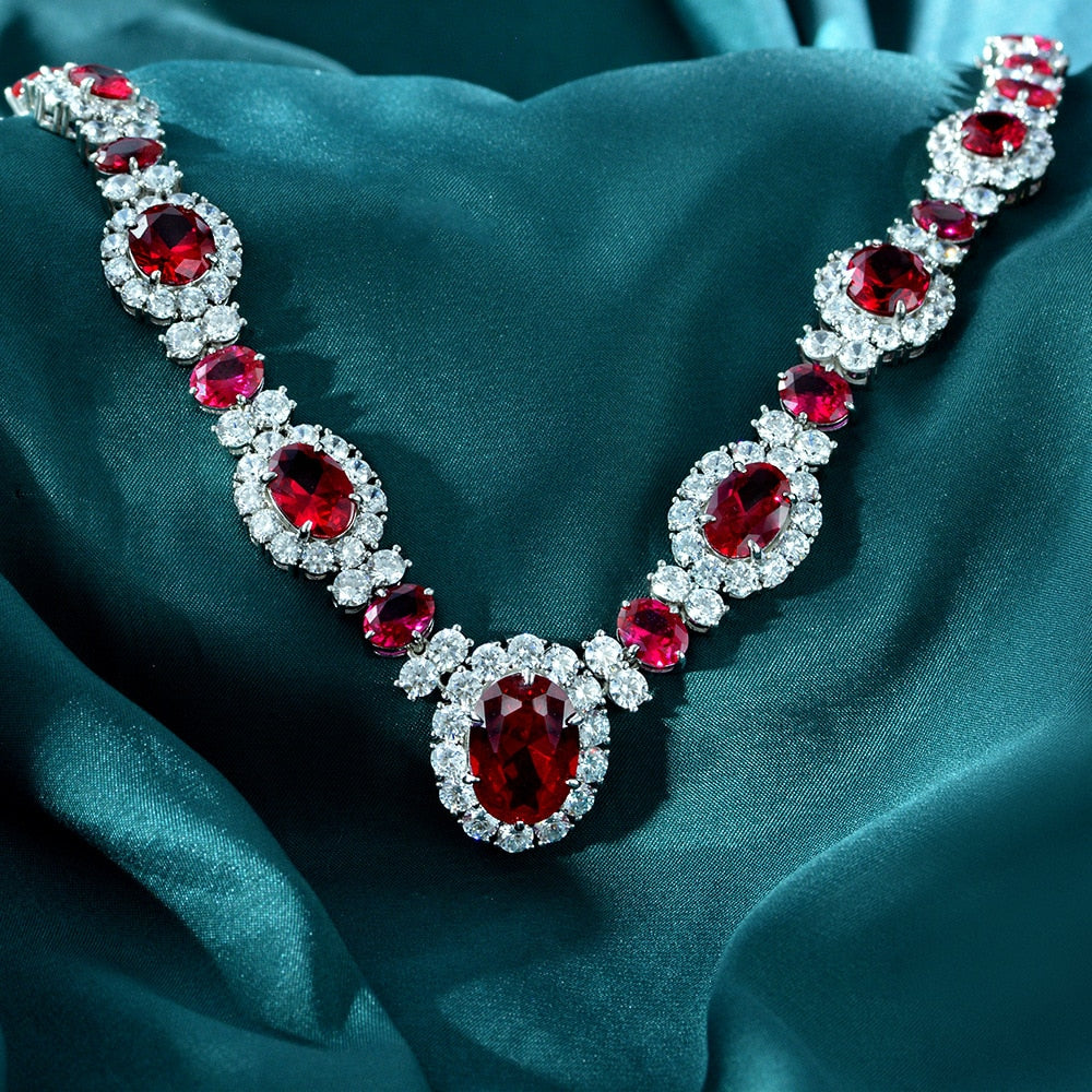 Colliers guirlande de rubis P0604
