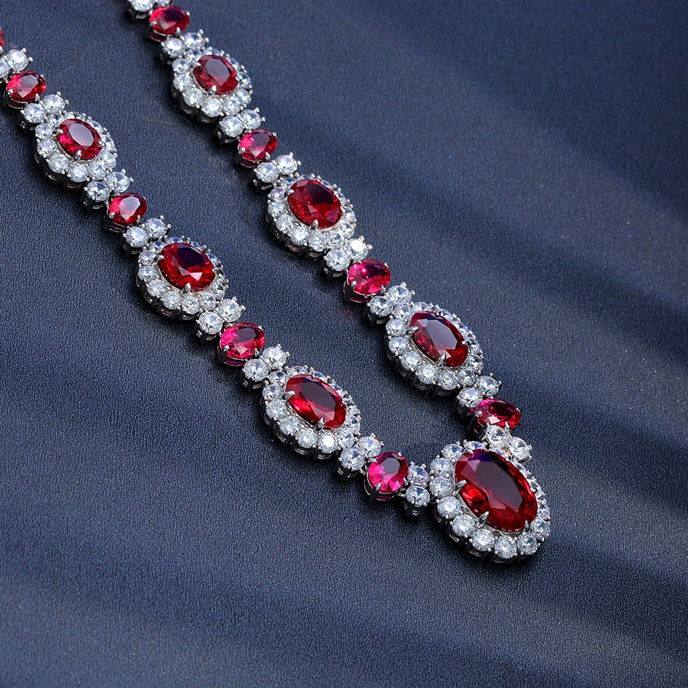 Colliers guirlande de rubis P0604