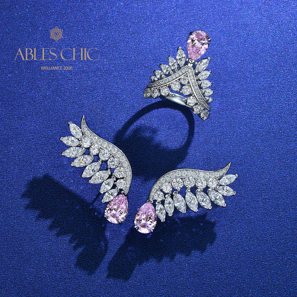 Bague couronne poire saphir R1532