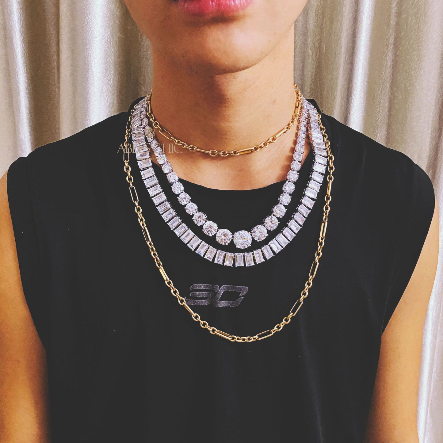 Collier Bling glacé dégradé P0513