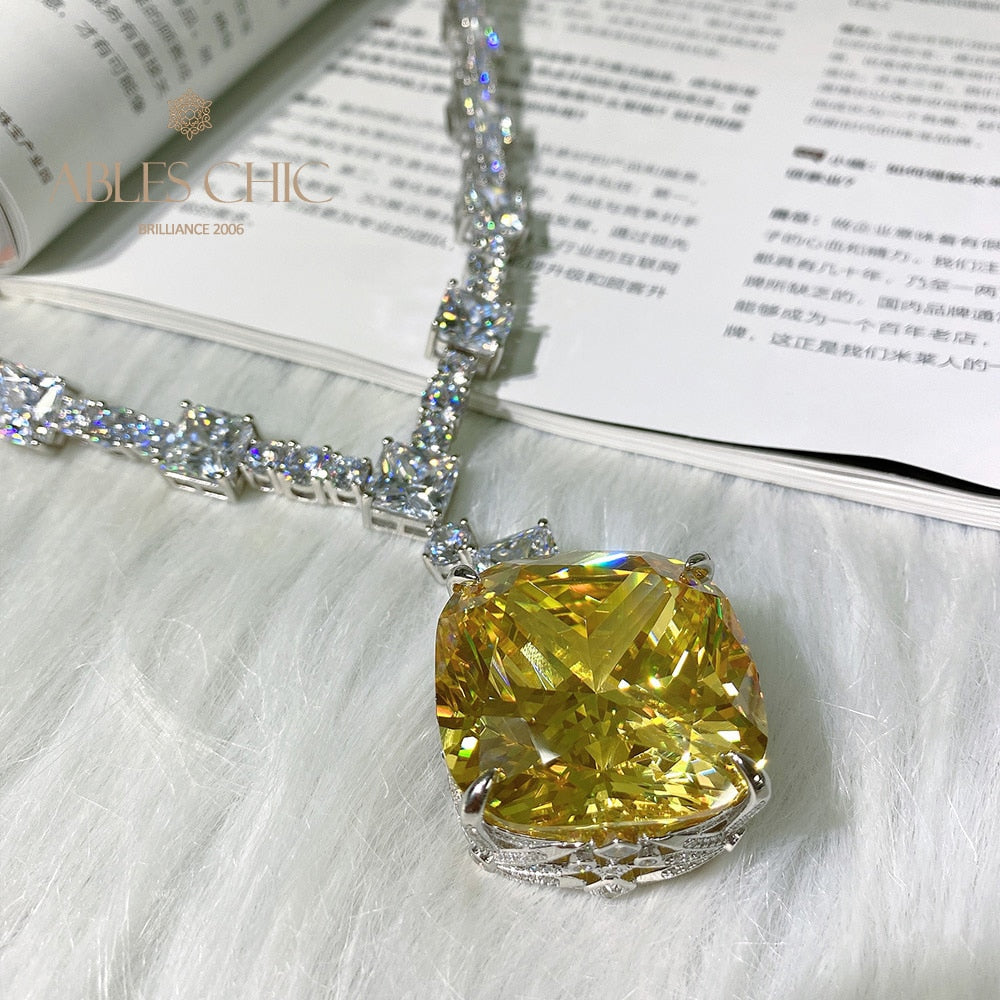 Collier de mariage gigantesque citrine B0481