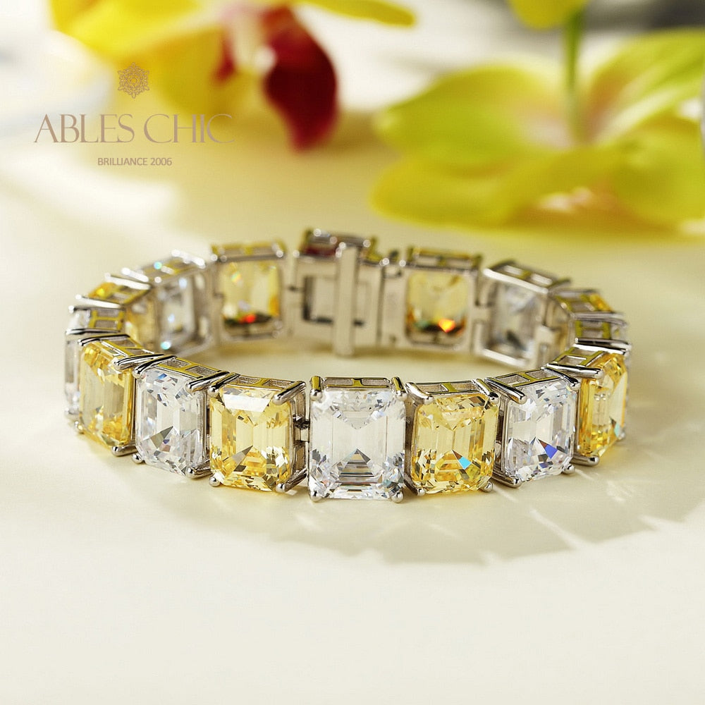 Bracelet de mariée citrine B0636