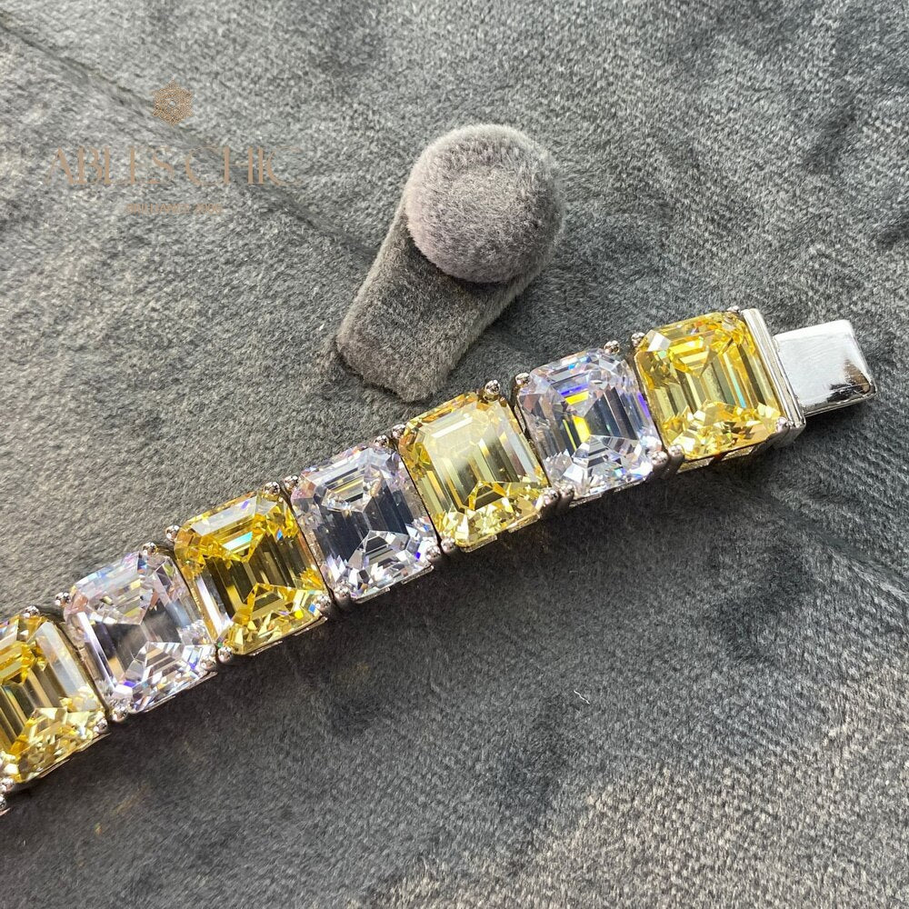 Bracelet de mariée citrine B0636