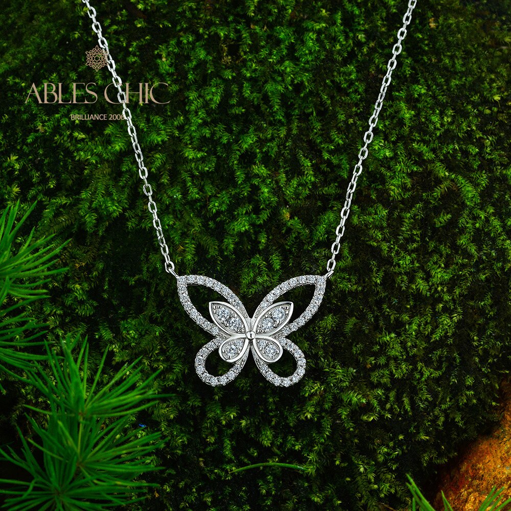 Collier Papillon Pavé B0480