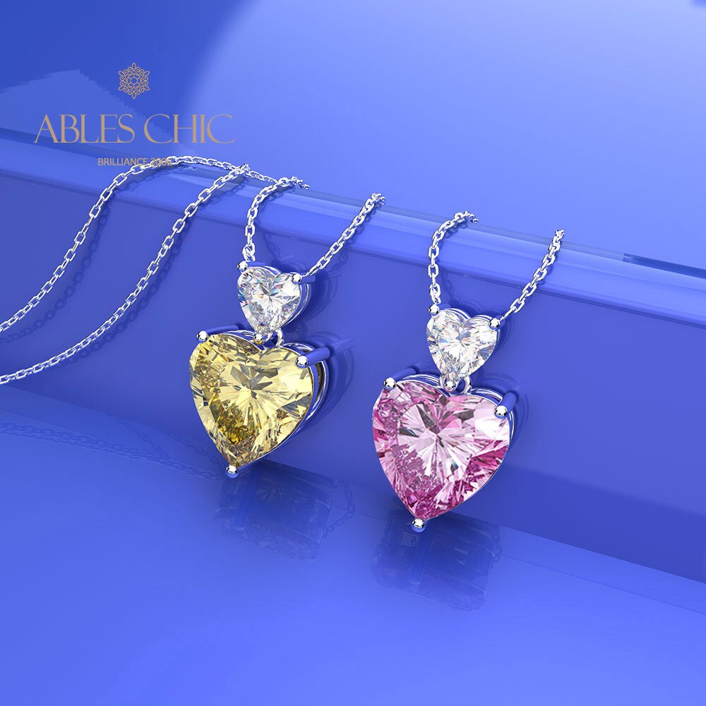 Pendentif Coeur Morganite B0345