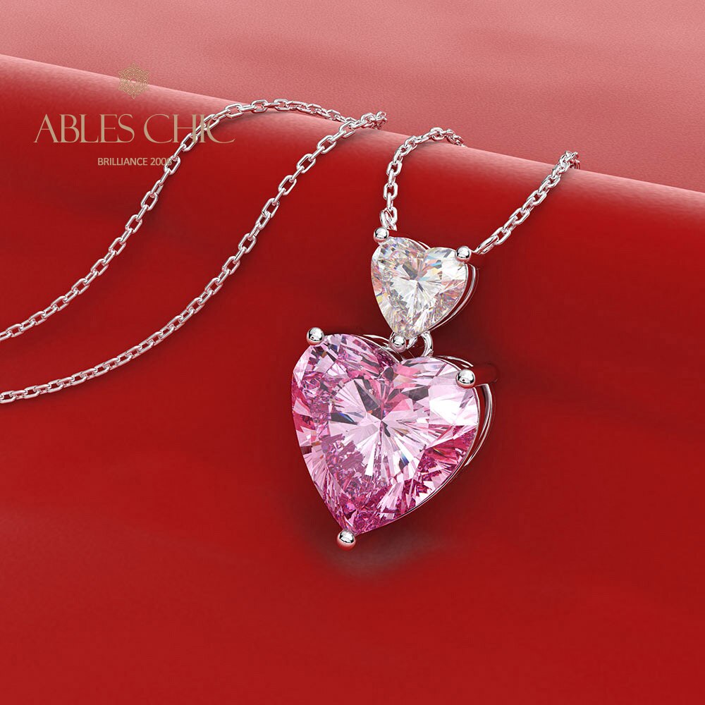 Pendentif Coeur Morganite B0345