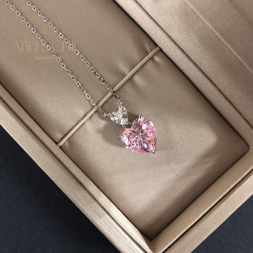 Pendentif Coeur Morganite B0345