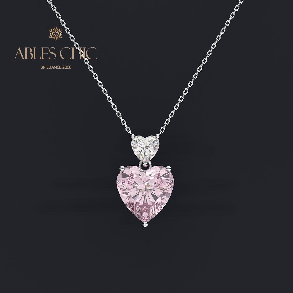 Pendentif Coeur Morganite B0345
