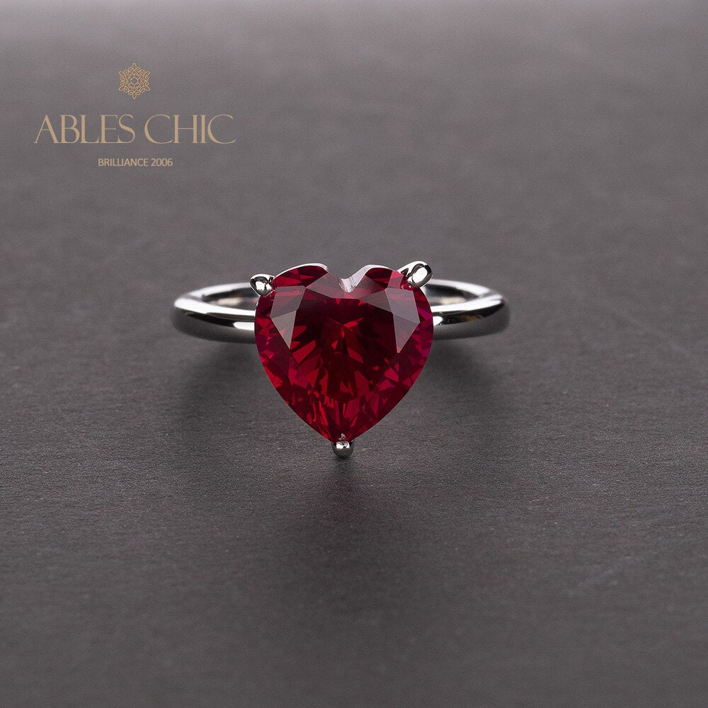 Bague de mariée solitaire coeur Kunzite R0308