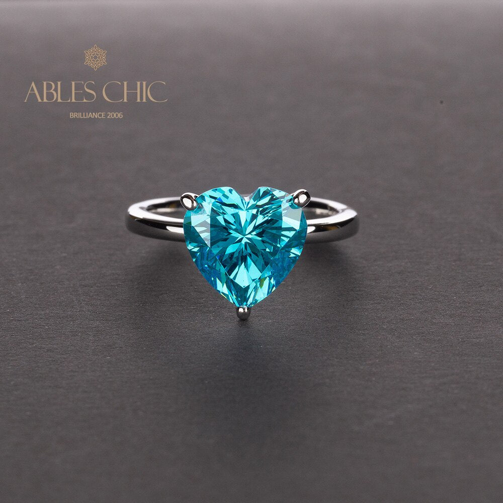 Bague de mariée solitaire coeur Kunzite R0308