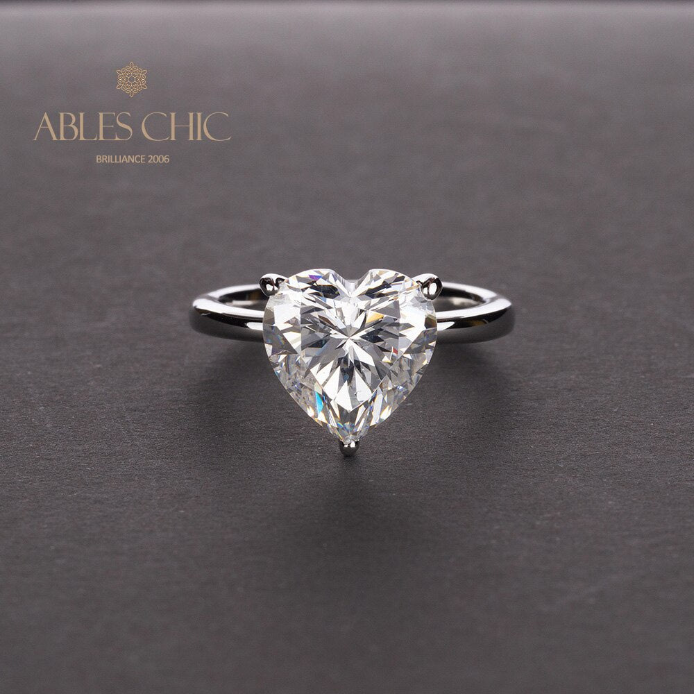 Bague de mariée solitaire coeur Kunzite R0308