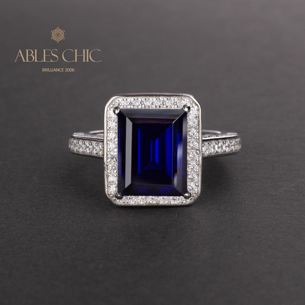 Bague de mariage émeraude de laboratoire R0303