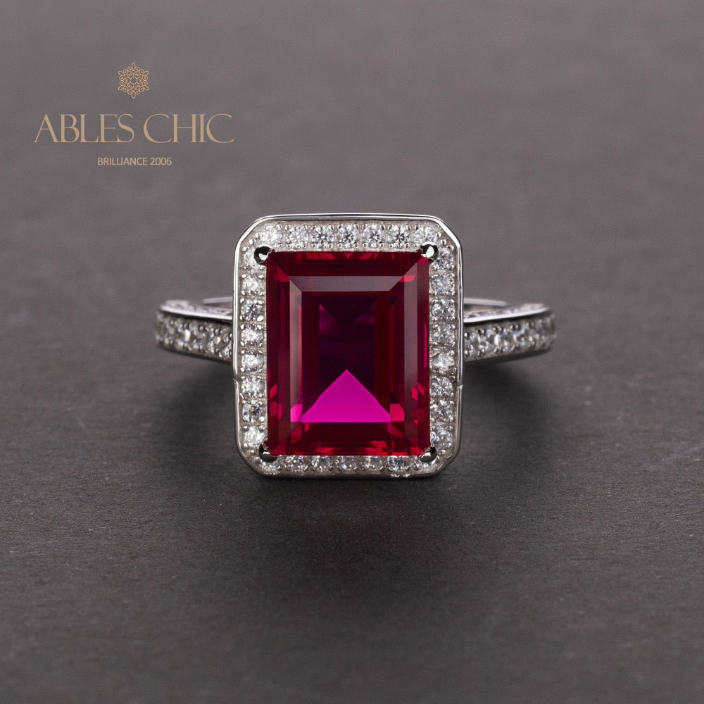 Bague de mariage émeraude de laboratoire R0303