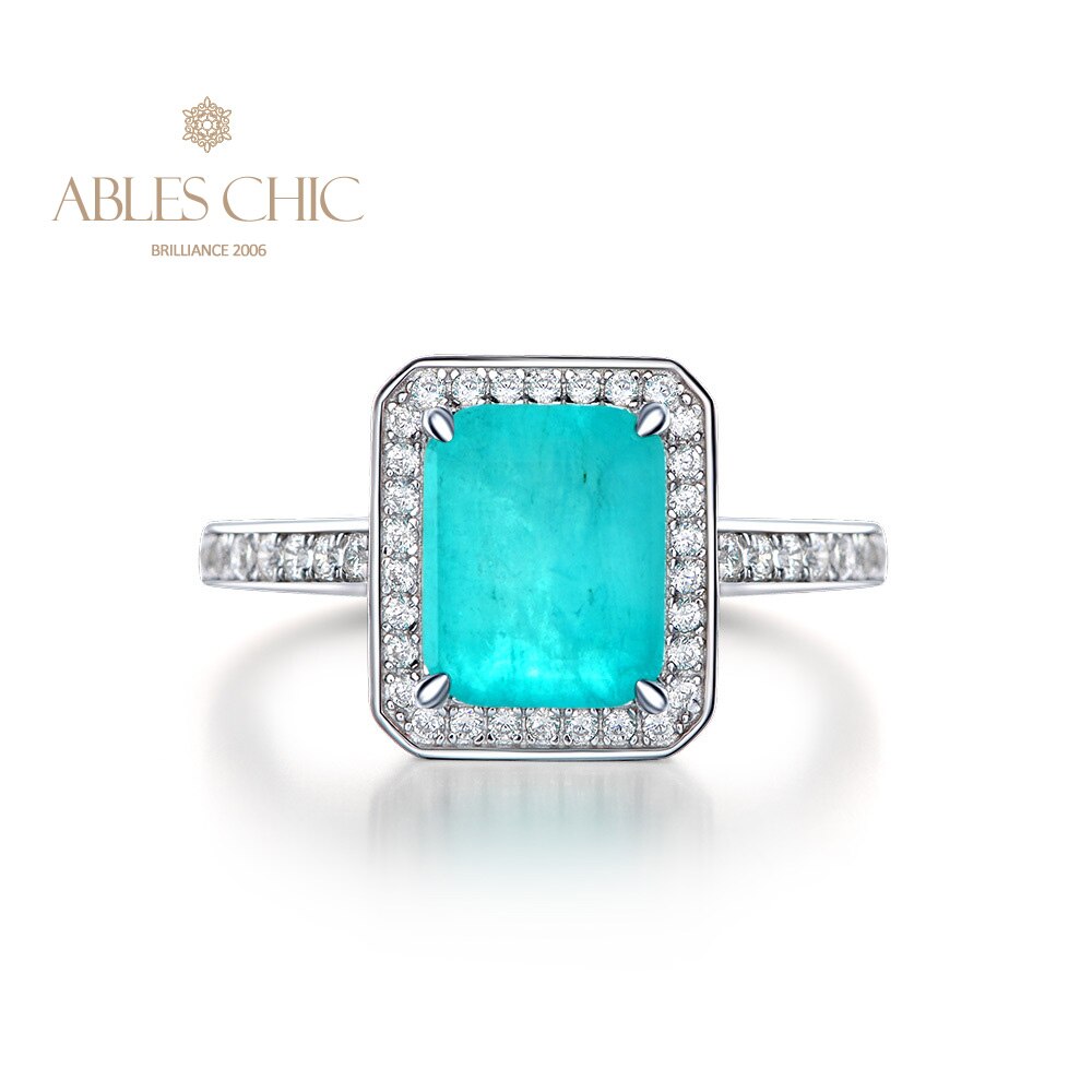 Bague de mariage émeraude de laboratoire R0303