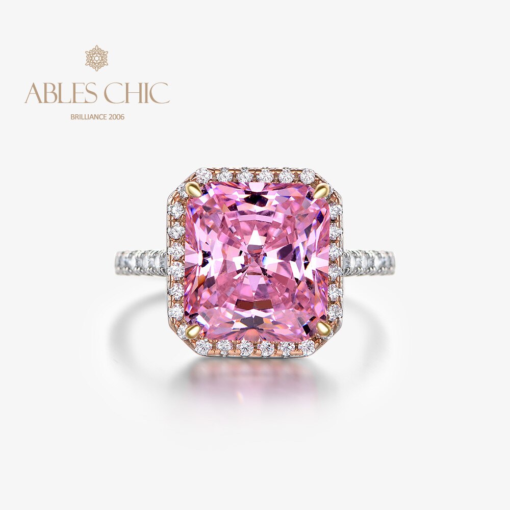 Bague de mariage solitaire morganite rayonnante R1347