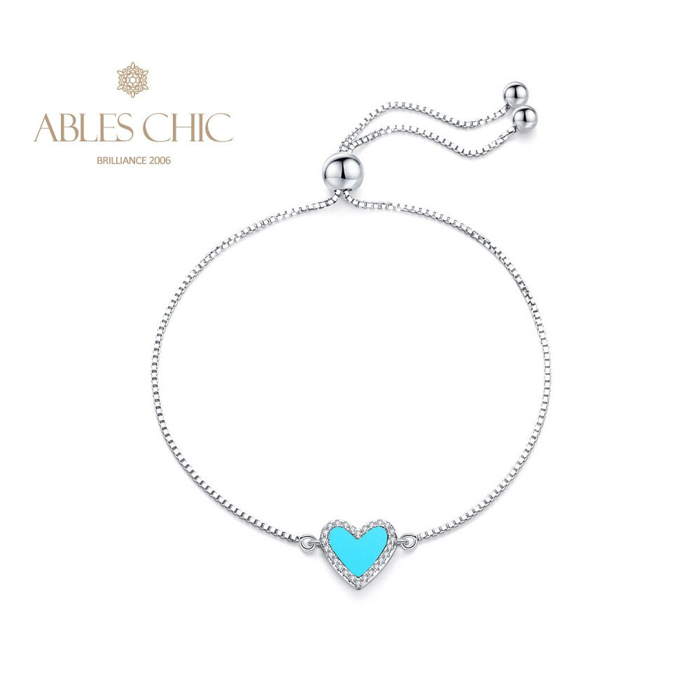 Bracelet Coeur Turquoise B0820