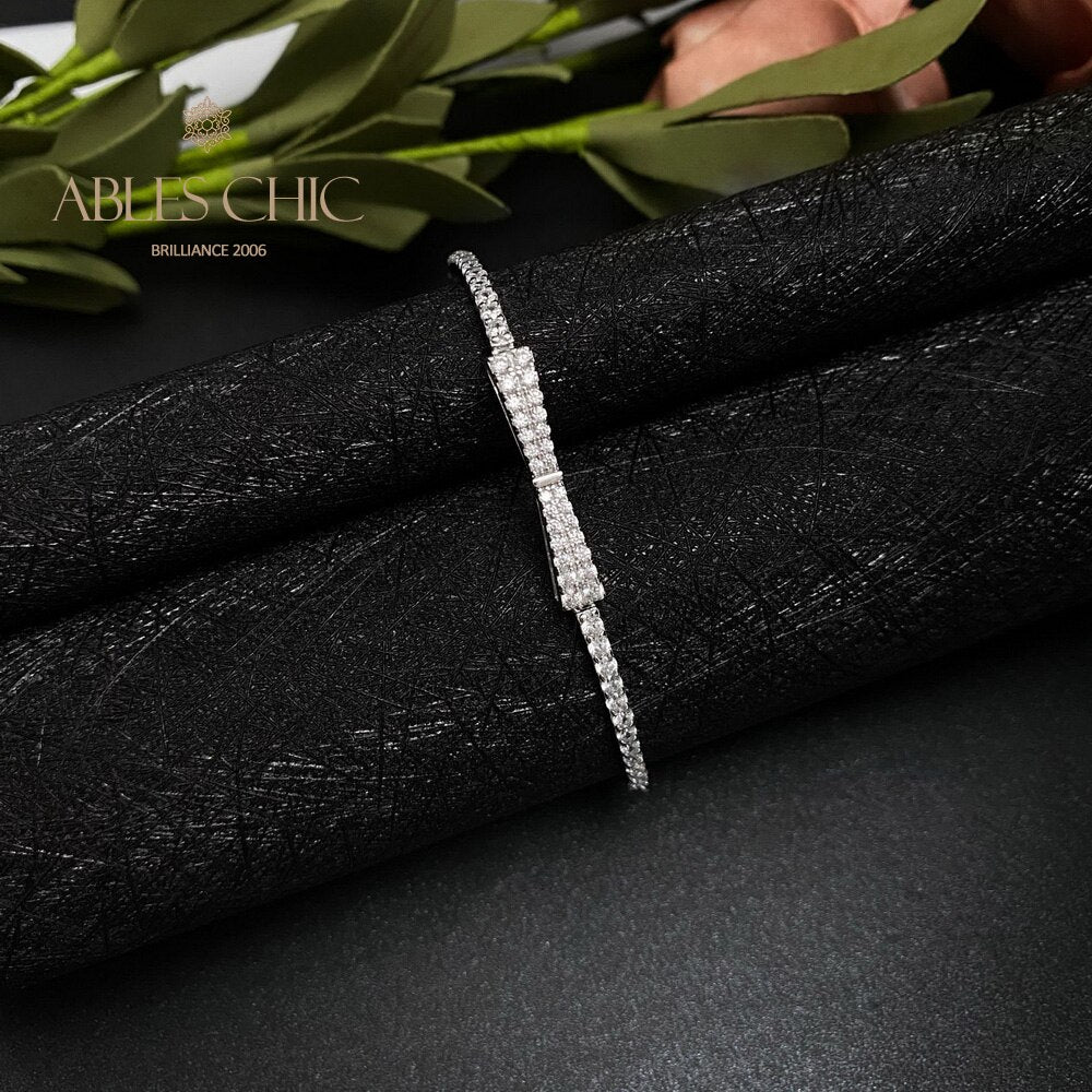 Bracelet Bling avec nœud papillon pavé B0823