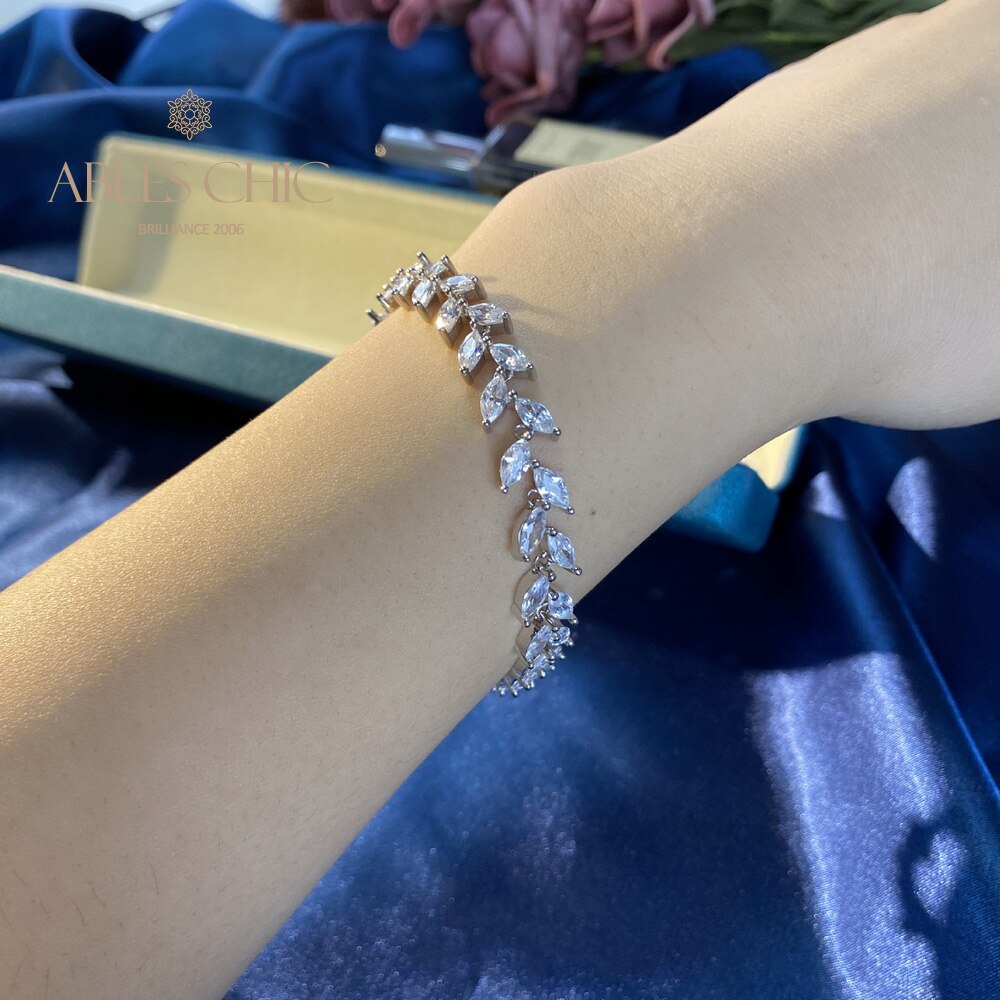 Bracelet Feuille Marquise B0827
