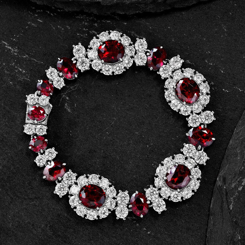 Bracelet Floral Rubis B0101